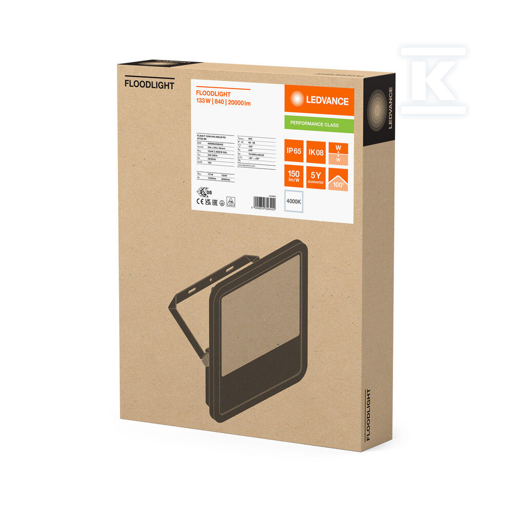 Naświetlacz Floodlight 200 P 133W 20KLM 840 PS SY100 BK Uniwersalny naświetlacz o strumieniu świetlnym do 20000 lm