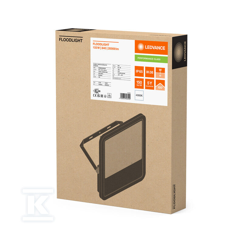 Naświetlacz Floodlight 200 P 133W 20KLM 840 PS SY100 BK Uniwersalny naświetlacz o strumieniu świetlnym do 20000 lm
