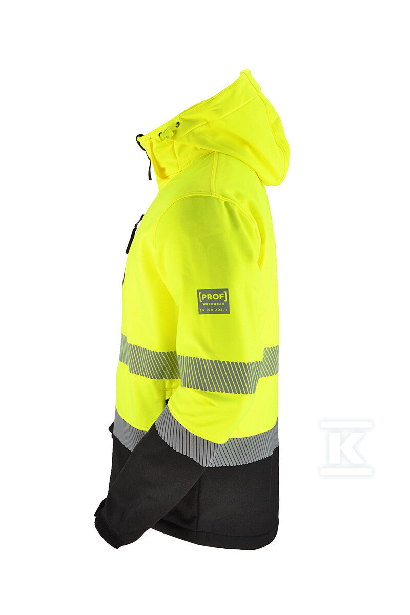 Kurtka softshell PROF HI-VI (fluo) żółta M