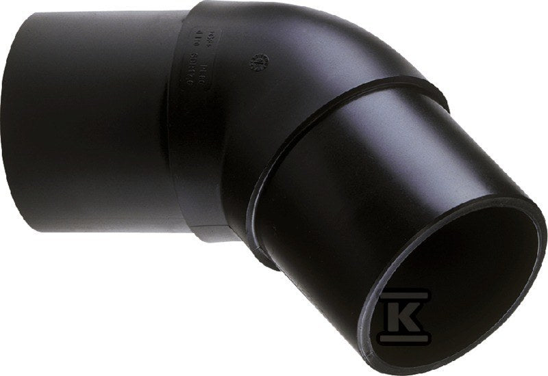 Kolano doczołowe długie 45ST. DN225 PE100, SDR11, PN10 gaz/PN16 woda