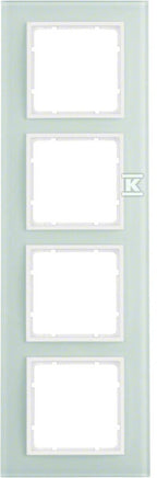 Ramka szklana 4-krotna śnieżnobiały B.7 Glas