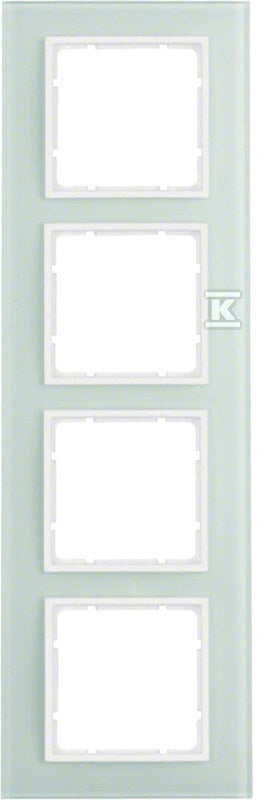Ramka szklana 4-krotna śnieżnobiały B.7 Glas