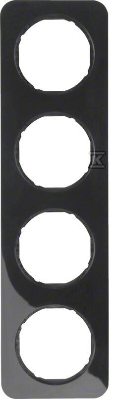 Ramka 4-krotna Berker R.1 czarny, połysk