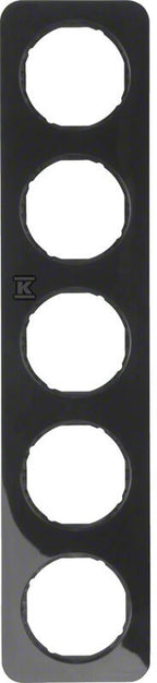Ramka 5-krotna Berker R.1 czarny, połysk