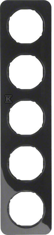 Ramka 5-krotna Berker R.1 czarny, połysk