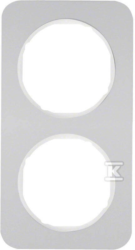 Ramka 2-krotna Berker R.1 aluminiowa / biały