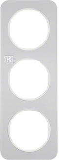 Ramka 3-krotna Berker R.1 aluminiowa / biały