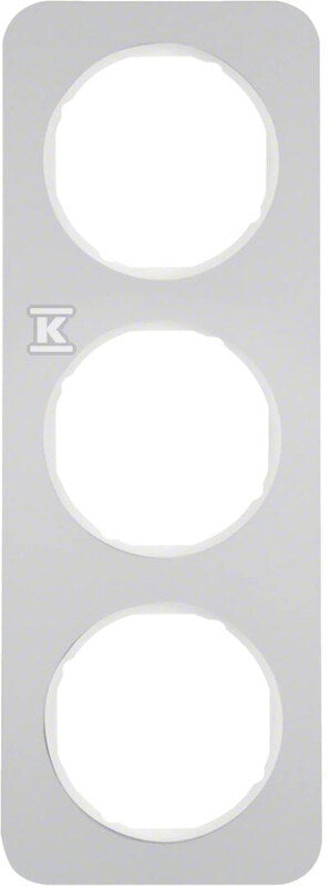 Ramka 3-krotna Berker R.1 aluminiowa / biały