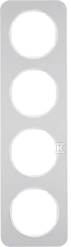 Ramka 4-krotna Berker R.1 aluminiowa / biały