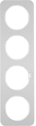 Ramka 4-krotna Berker R.1 aluminiowa / biały