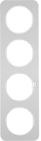 Ramka 4-krotna Berker R.1 aluminiowa / biały