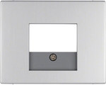 Płytka czołowa do gniazda głośnikowego i gniazda ładowania USB, alu mat, lakierowany, B.Kwadrat/B.7