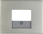 Płytka czołowa do gniazda głośnikowego i gniazda ładowania USB, alu mat, lakierowany, B.Kwadrat/B.7