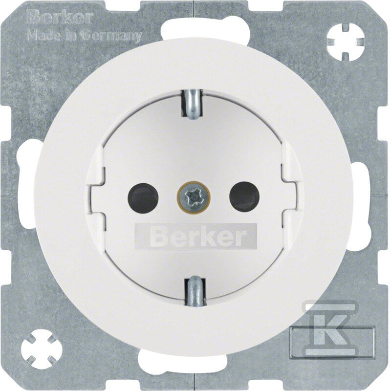 Gniazdo SCHUKO Berker R.1/R.3 biały, połysk