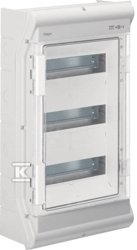 Rozdzielnica n/t IP65 odporna na UV bez przetłoczeń 3R/36M (3x12)