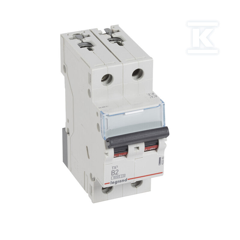 Wyłącznik nadprądowy S 302 2P B 2 A 6000 A serii TX3