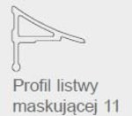 Listwa maskująca 11 / 2000 do wanny biała