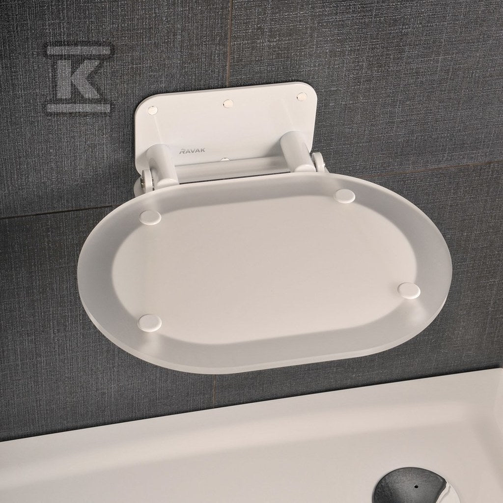 Siedzisko prysznicowe chrome Clear / białe
