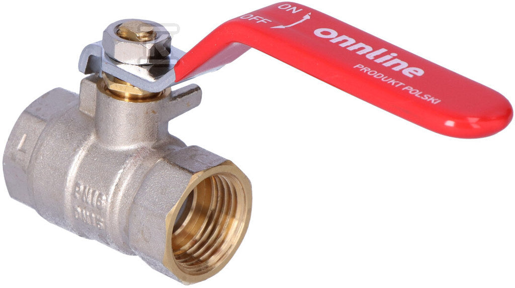 Zawór kulowy niklowany standard z dławikiem, PN16 1/2" z dźwignią stalową, wersja N-N, 16 bar/120C