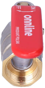 Zawór kulowy niklowany standard z dławikiem, PN16 1/2" z dźwignią stalową, wersja N-N, 16 bar/120C