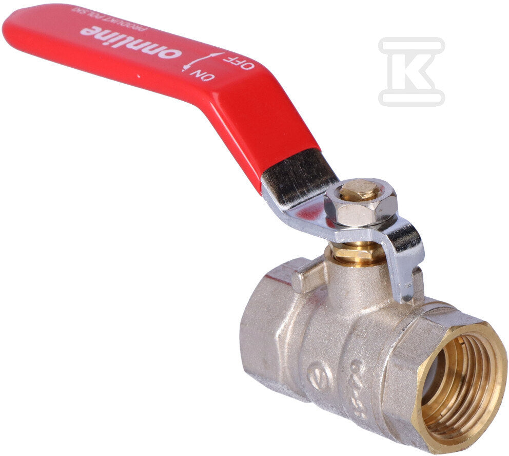 Zawór kulowy niklowany standard z dławikiem, PN16 1/2" z dźwignią stalową, wersja N-N, 16 bar/120C