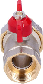 Zawór kulowy niklowany standard z dławikiem, PN16, 1" PN16 z motylkiem, wersja N-ŚRUB,16 bar/120C