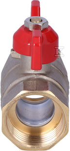 Zawór kulowy niklowany standard z dławikiem, PN16, 1" PN16 z motylkiem, wersja N-N,16 bar/120C