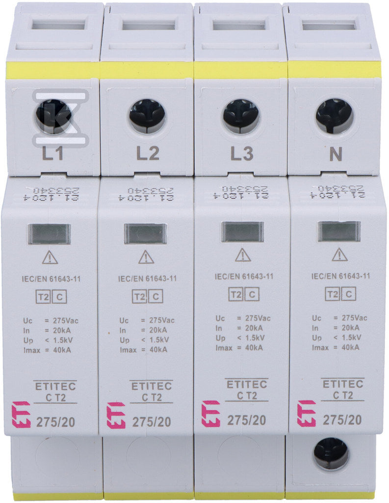 Ogranicznik przepięć T2 (C) ETITEC C T2 275/20 4+0