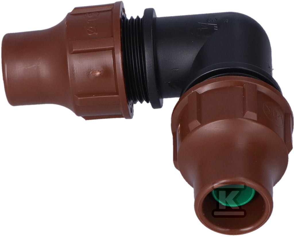 Kolanko 16mm skręcane typu LOCK do linii kroplujących DN16 (XP0022)