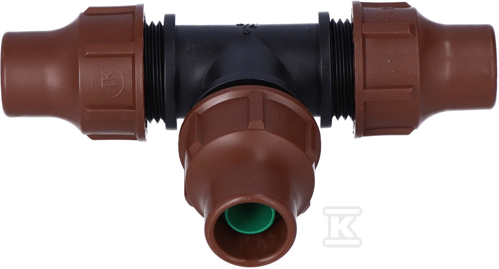Trójnik 16mm skręcany typu LOCK do linii kroplujących DN16 (XP0032)