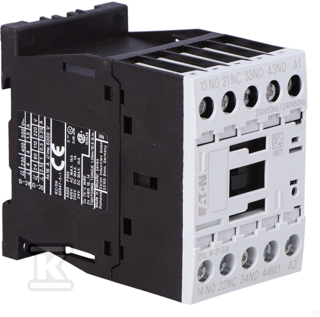 Stycznik pomocniczy, 3Z/1R, sterowanie 230VAC DILA-31-EA(230V50HZ,240V60HZ)