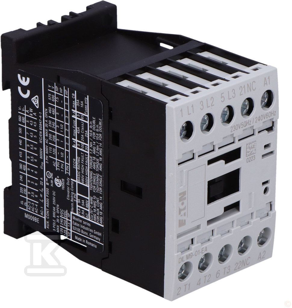 Stycznik 4kW/400V, sterowanie 230VAC DILM9-01-EA(230V50HZ,240V60HZ)