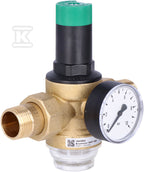 Regulator ciśnienia, ze śrubunkami, 1", z manometrem 0-10 bar