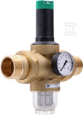 Regulator ciśnienia, ze śrubunkami, 2", z manometrem 0-10 bar