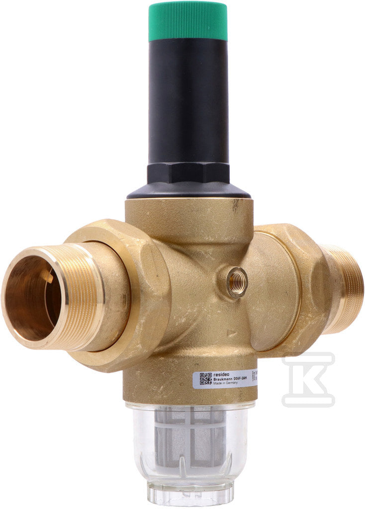 Regulator ciśnienia, ze śrubunkami, 2", z manometrem 0-10 bar