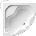 Wanna narożna Gentiana 150x150 biała