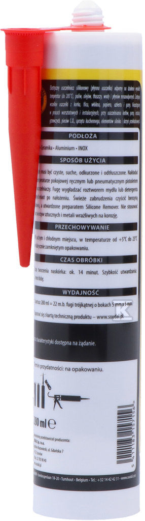 Silikon na wysokie temperatury do 285 st. C 280ml