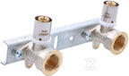 Płytka montażowa 100mm z kolankami press GW 16mm x 1/2" Onnline