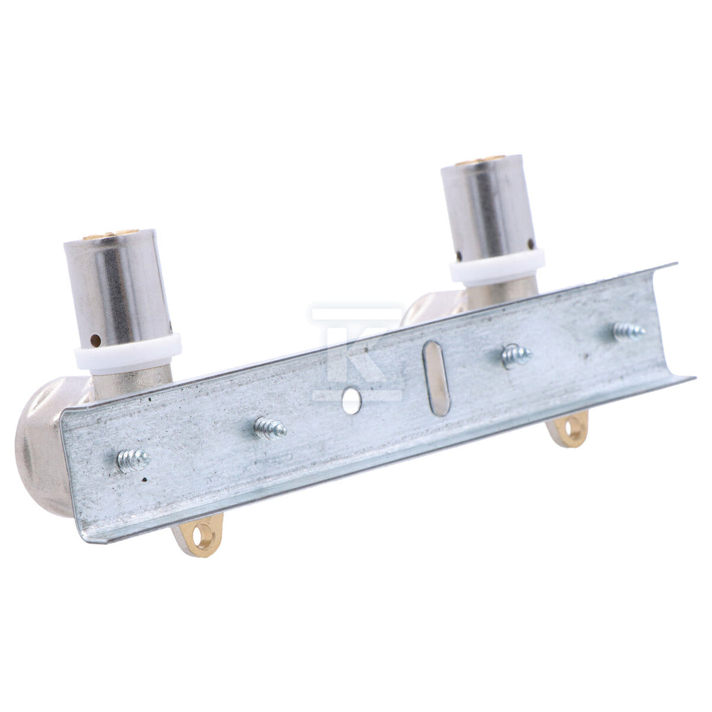 Płytka montażowa 100mm z kolankami press GW 16mm x 1/2" Onnline
