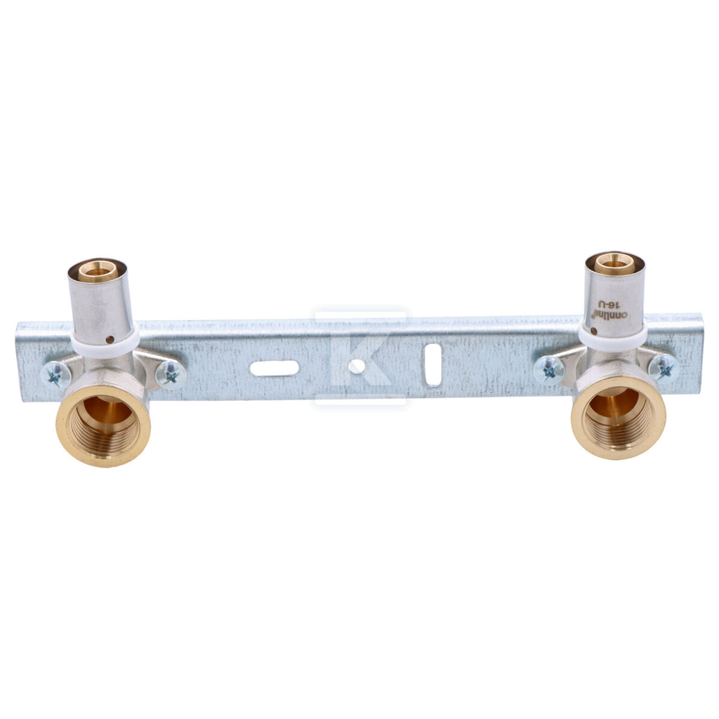 Płytka montażowa 150mm z kolankami press GW 16mm x 1/2" Onnline