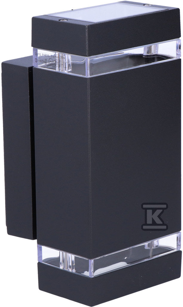 Oprawa elewacyjna ZEW EL235, 2xGU10, 35W, IP44, czarna