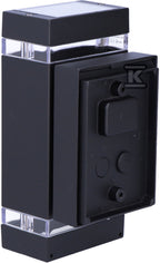Oprawa elewacyjna ZEW EL235, 2xGU10, 35W, IP44, czarna