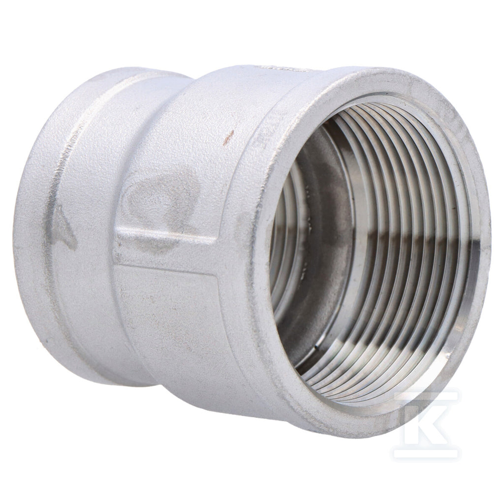 Mufa gwintowana ze stali nierdzewnej redukcyjna 1 1/2" x 1 1/4"