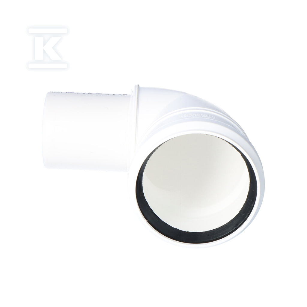Kolano do systemów kominowych PP redukcyjne 87° DN60/80mm z uszczelką [EPDM] ONNLINE