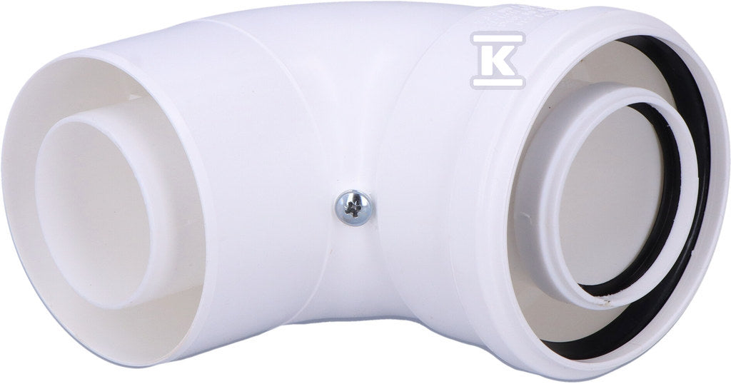 Kolano koncentryczne do systemów kominowych PP-PP 87°DN60/100mm z uszczelką [EPDM] ONNLINE