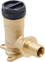 Kolano ścienne mosiężne z uszami GW ultraLINE - 20 Rp1/2" L = 52.5 mm