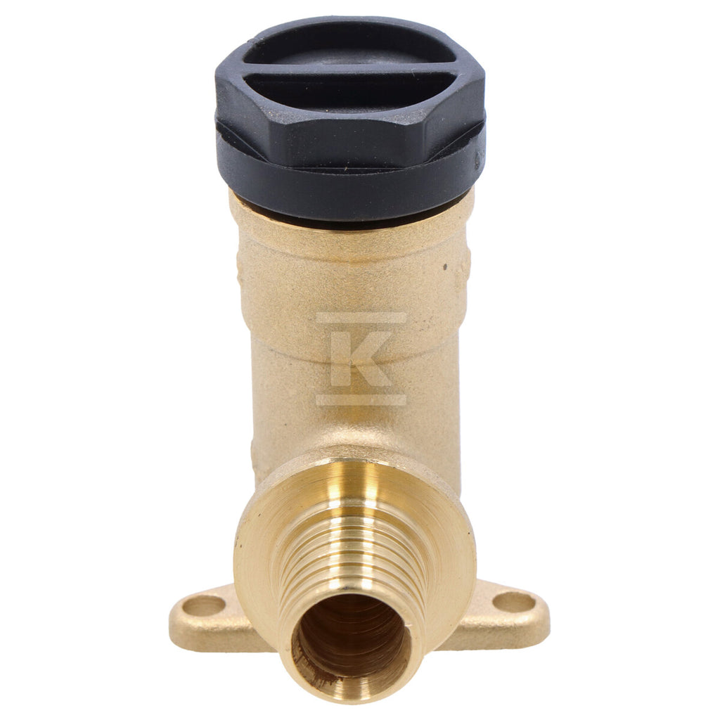 Kolano ścienne mosiężne z uszami GW ultraLINE - 20 Rp1/2" L = 52.5 mm