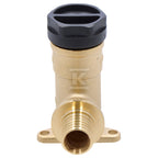 Kolano ścienne mosiężne z uszami GW ultraLINE - 20 Rp1/2" L = 52.5 mm