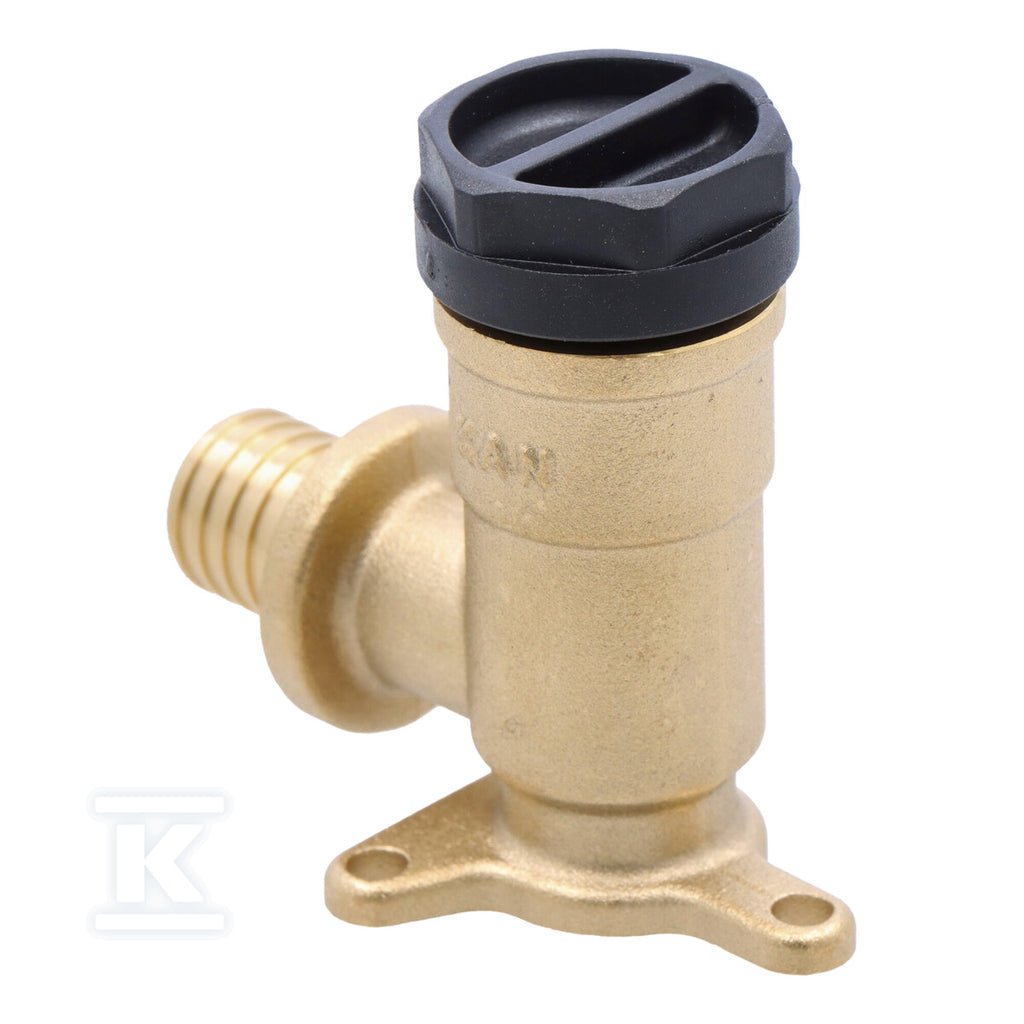 Kolano ścienne mosiężne z uszami GW ultraLINE - 20 Rp1/2" L = 52.5 mm