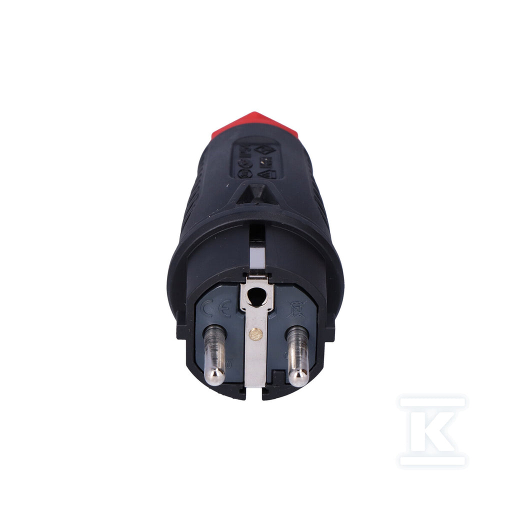 Wtyczka w pełni gumowa 16A 3P 230V uni-schuko IP54 Seria TAURUS2